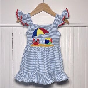 BOUTIQUE VGUC Embroidered Appliqué Beach Ruffle Dress